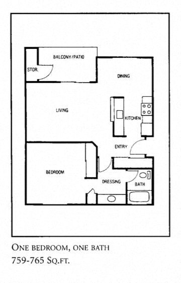 1 Bedroom Floor Plan